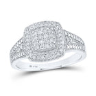 Sterling Silver Round Diamond Ring 1/4 Cttw - Splendid Jewellery