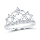 Sterling Silver Round Diamond Ring 1/6 Cttw - Splendid Jewellery