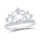 Sterling Silver Round Diamond Ring 1/6 Cttw - Splendid Jewellery