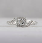 Sterling Silver Round Diamond Ring 1/6 Cttw - Splendid Jewellery