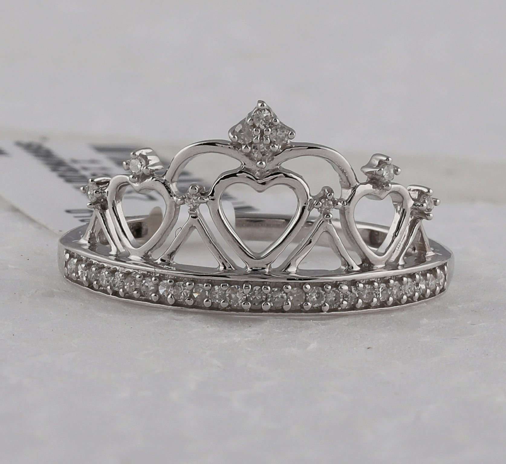 Sterling Silver Round Diamond Ring 1/6 Cttw - Splendid Jewellery
