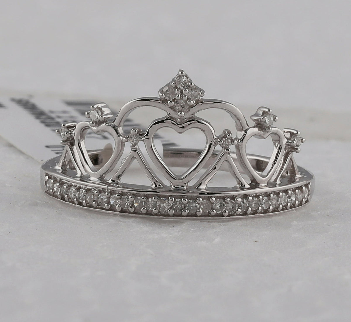 Sterling Silver Round Diamond Ring 1/6 Cttw - Splendid Jewellery