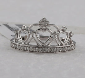 Sterling Silver Round Diamond Ring 1/6 Cttw - Splendid Jewellery