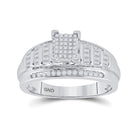 Sterling Silver Round Diamond Ring 3/8 Cttw - Splendid Jewellery