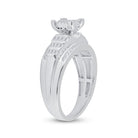 Sterling Silver Round Diamond Ring 3/8 Cttw - Splendid Jewellery