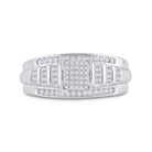 Sterling Silver Round Diamond Ring 3/8 Cttw - Splendid Jewellery
