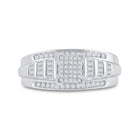 Sterling Silver Round Diamond Ring 3/8 Cttw - Splendid Jewellery