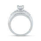 Sterling Silver Round Diamond Ring 3/8 Cttw - Splendid Jewellery