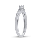 Sterling Silver Round Diamond Solitaire Promise Bridal Ring 1/20 Cttw - Splendid Jewellery