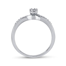 Load image into Gallery viewer, Sterling Silver Round Diamond Solitaire Promise Bridal Ring 1/20 Cttw - Splendid Jewellery