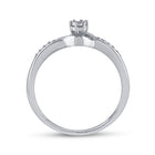 Sterling Silver Round Diamond Solitaire Promise Bridal Ring 1/20 Cttw - Splendid Jewellery