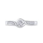 Sterling Silver Round Diamond Solitaire Promise Bridal Ring 1/20 Cttw - Splendid Jewellery