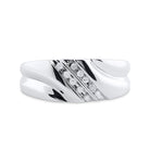 Sterling Silver Round Diamond Sterling Silver Men's Channel Set Wedding Band Ring 1/8 Cttw - Splendid Jewellery