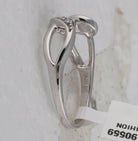 Sterling Silver Round Diamond Twist Fashion Band Ring . 0.03 Cttw - Splendid Jewellery