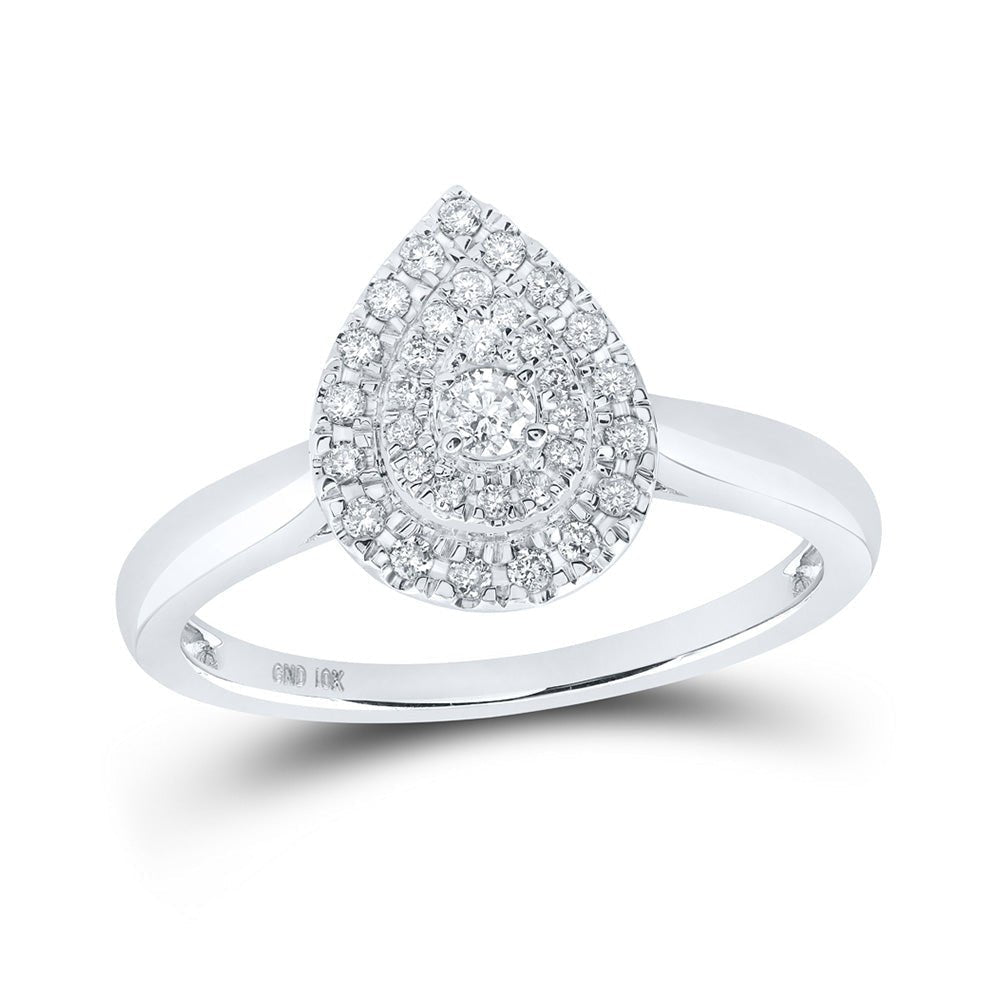 Teardrop Brilliance Diamond Cluster Ring - Splendid Jewellery