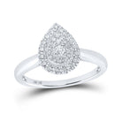 Teardrop Brilliance Diamond Cluster Ring - Splendid Jewellery