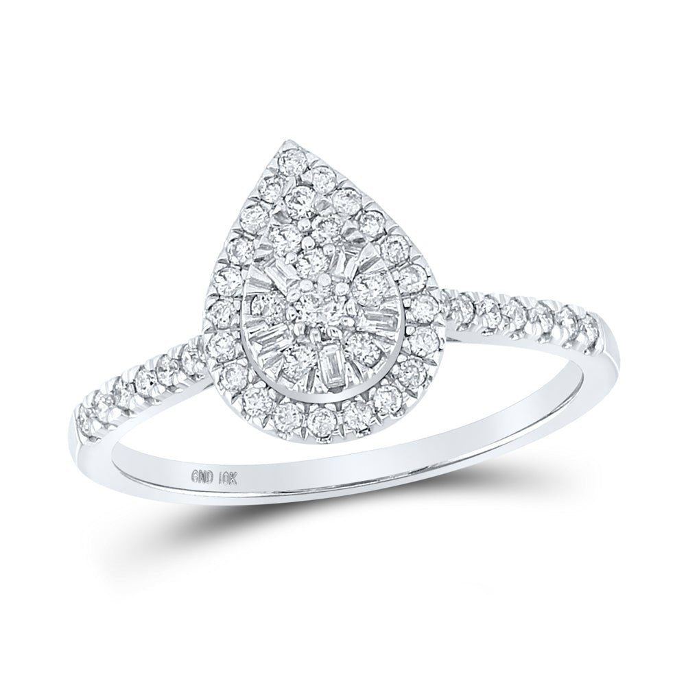 Teardrop Brilliance Diamond Cluster Ring - Splendid Jewellery