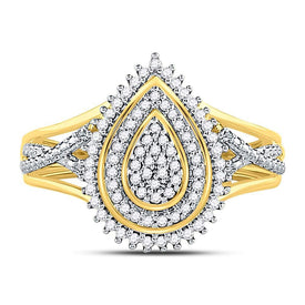 Teardrop Brilliance Diamond Ring Front View from Splendid Jewellery