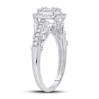 The Dazzling Baguette Diamond Square Cluster Ring - Second Side View