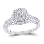 The Dazzling Baguette Diamond Square Cluster Ring - Top View