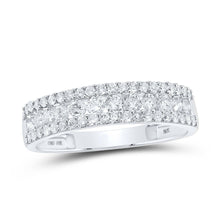 Load image into Gallery viewer, The Dazzling Love Story: 14kt White Gold His Hers Round Diamond Cluster Wedding Set - Splendid Jewellery