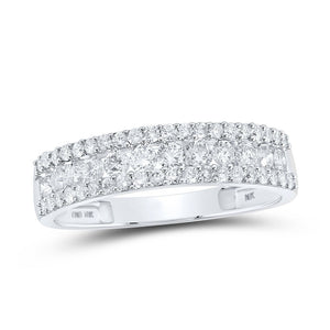 The Dazzling Love Story: 14kt White Gold His Hers Round Diamond Cluster Wedding Set - Splendid Jewellery