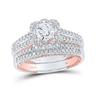 The Enchanting Two - Tone Gold Diamond and Sapphire Wedding Ring Set - Splendid Jewellery