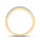 The Eternal Love 10kt Yellow Gold Womens Round Diamond Wedding Contoured Band - Splendid Jewellery