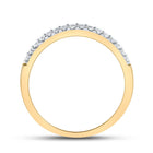 The Eternal Love 10kt Yellow Gold Womens Round Diamond Wedding Contoured Band - Splendid Jewellery