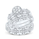 The Eternal Love Diamond Cluster Wedding Set - Alternate view 1 from Splendid Jewellery