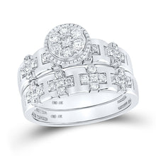 Load image into Gallery viewer, The Eternal Love Diamond Cluster Wedding Set - Alternate view 3 from Splendid Jewellery