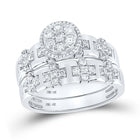 The Eternal Love Diamond Cluster Wedding Set - Alternate view 3 from Splendid Jewellery