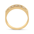 The Eternal Radiance: 10kt Yellow Gold Mens Round Diamond Wedding 5-Stone Band Ring product Side View 2 from Splendid Jewellery