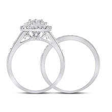 Load image into Gallery viewer, The Eternal Sparkle Diamond Wedding Ring Set - Side View