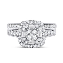 Load image into Gallery viewer, The Eternal Sparkle Diamond Wedding Ring Set - Front View