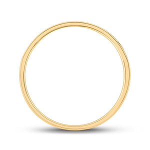 The Luxurious Brilliance: 14kt Yellow Gold Men's Round Diamond Wedding Band Ring - Splendid Jewellery