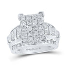 The Majestic Brilliance 10kt White Gold Diamond Cluster Bridal Wedding Engagement Ring - Splendid Jewellery