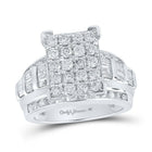 The Majestic Brilliance 10kt White Gold Diamond Cluster Bridal Wedding Engagement Ring - Splendid Jewellery