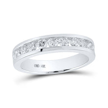 Load image into Gallery viewer, The Majestic Brilliance 14kt White Gold Women's Round Diamond Wedding Single Row Band - Splendid Jewellery