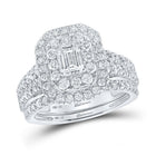 The Majestic Emerald Brilliance Wedding Ring Set - Splendid Jewellery