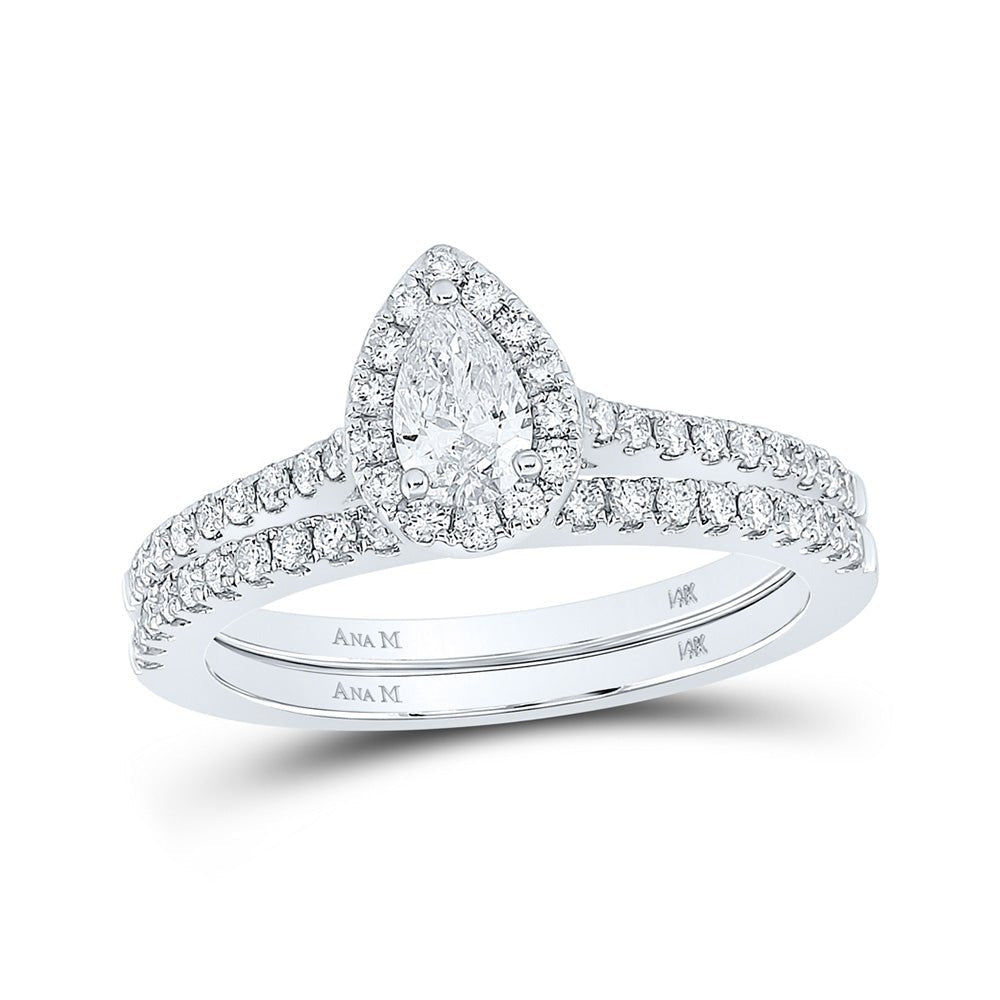 The Majestic Love Diamond Halo Bridal Wedding Ring Band Set - Splendid Jewellery