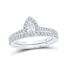 The Majestic Love Diamond Halo Bridal Wedding Ring Band Set - Splendid Jewellery