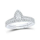 The Majestic Love Diamond Halo Bridal Wedding Ring Band Set - Splendid Jewellery