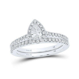 The Majestic Love Diamond Halo Bridal Wedding Ring Band Set - Splendid Jewellery