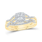 The Majestic Princess Diamond Square Bridal Wedding Ring Band Set - Splendid Jewellery