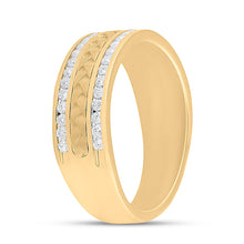 Load image into Gallery viewer, The Mesmerizing 14kt Yellow Gold Braided Band Diamond Wedding Ring - 1/2 Cttw - Side View