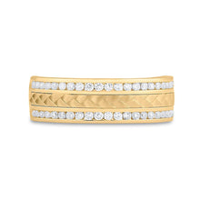 Load image into Gallery viewer, The Mesmerizing 14kt Yellow Gold Braided Band Diamond Wedding Ring - 1/2 Cttw - Front View