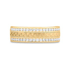 The Mesmerizing 14kt Yellow Gold Braided Band Diamond Wedding Ring - 1/2 Cttw - Front View