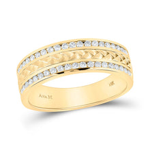 Load image into Gallery viewer, The Mesmerizing 14kt Yellow Gold Braided Band Diamond Wedding Ring - 1/2 Cttw - Top View