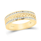 The Mesmerizing 14kt Yellow Gold Braided Band Diamond Wedding Ring - 1/2 Cttw - Top View